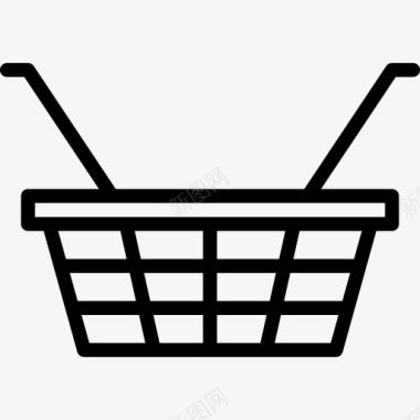 购物篮电子商务11线性图标图标