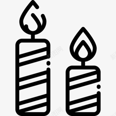 蜡烛万圣节25直系图标图标