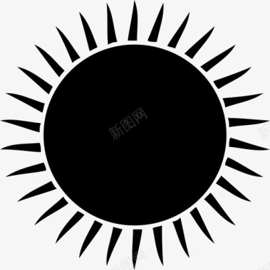 阳光沙滩炎热图标图标
