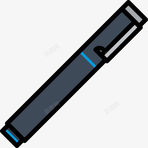 钢笔办公材料2线颜色图标svg_新图网 https://ixintu.com 办公材料2 线颜色 钢笔