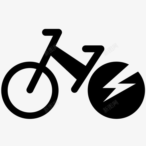 电动自行车自行车环保型图标svg_新图网 https://ixintu.com emtb 环保型 电动自行车 自行车