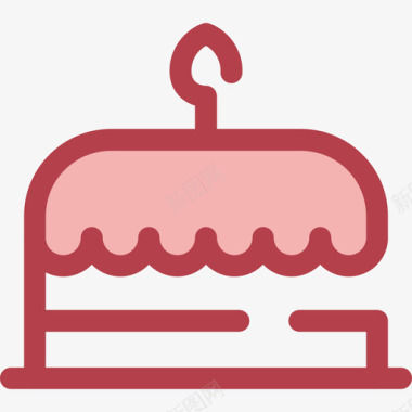 生日蛋糕食物和餐厅6红色图标图标