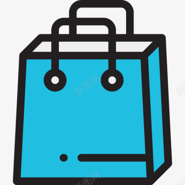 购物袋超市9线性颜色图标图标