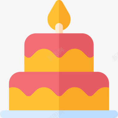 生日蛋糕生日6扁平图标图标