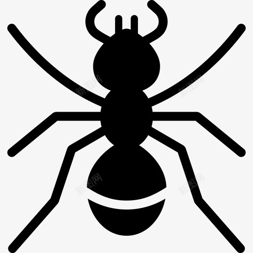蚂蚁黑色公牛图标svg_新图网 https://ixintu.com 公牛 昆虫 红色 虫子 蚂蚁 黑色