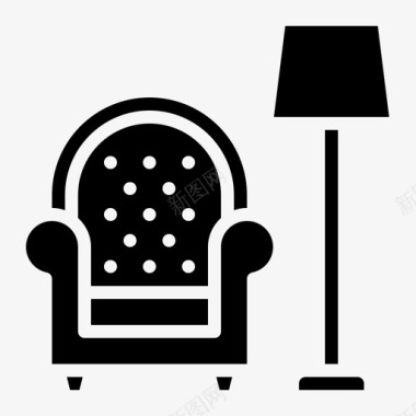 客厅椅子灯图标图标