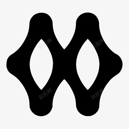 孪生菱形图形图标svg_新图网 https://ixintu.com 图形 孪生 成对 网络 节点 菱形