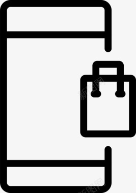 移动购物应用电子商务在线图标图标