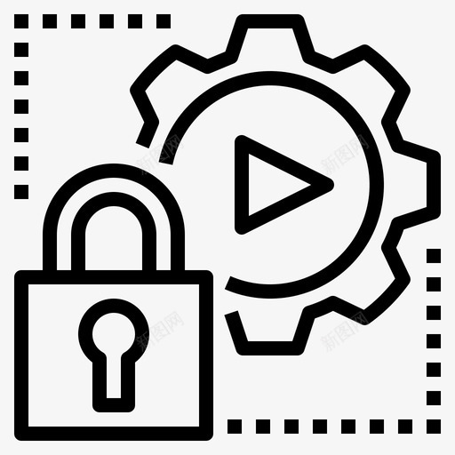 保安警卫锁图标svg_新图网 https://ixintu.com 保安 保护 安全 警卫 锁 风险管理