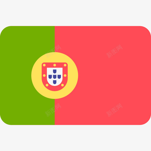 葡萄牙国际国旗6圆形矩形图标svg_新图网 https://ixintu.com 国际国旗6 圆形矩形 葡萄牙