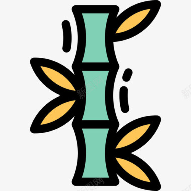 竹园艺8线颜色图标图标