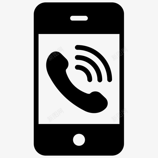 移动电话电子设备轻电话图标svg_新图网 https://ixintu.com 手机铃声 电子设备 电话呼叫 社交媒体字形图标 移动电话 轻电话