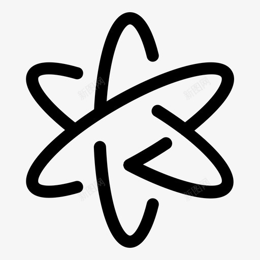 原子化学物理图标svg_新图网 https://ixintu.com 化学 原子 学校 物理 科学