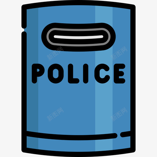 盾牌警察2线性颜色图标svg_新图网 https://ixintu.com 盾牌 线性颜色 警察2