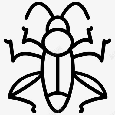 蟋蟀虫灌木蟋蟀蚱蜢图标图标