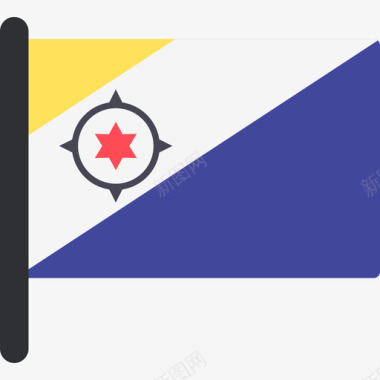 博内尔国际国旗5号桅杆图标图标