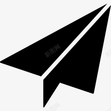 纸飞机通讯16实心图标图标