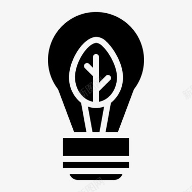 生态灯灯泡能源图标图标
