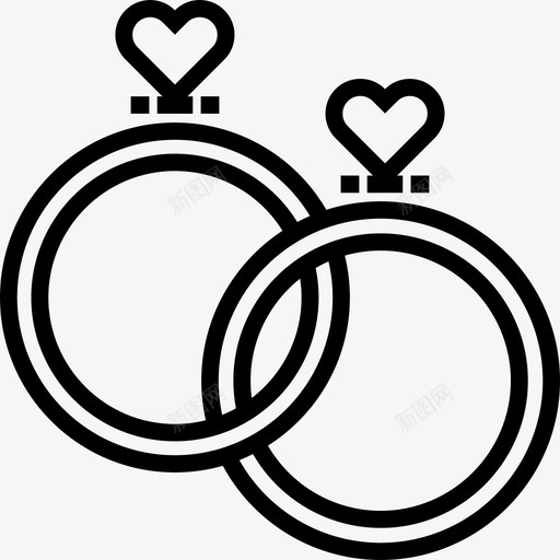 结婚戒指情人节12直系图标svg_新图网 https://ixintu.com 情人节12 直系 结婚戒指