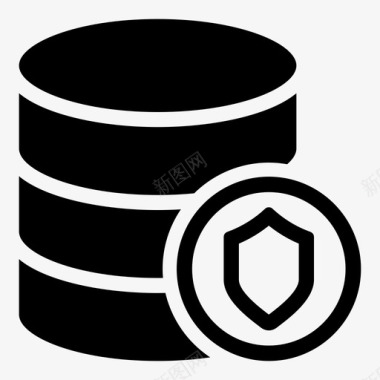安全数据库堆栈存储图标图标
