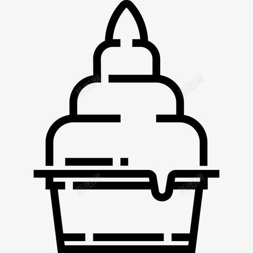 冷冻酸奶食品和餐厅2线性图标svg_新图网 https://ixintu.com 冷冻酸奶 线性 食品和餐厅2