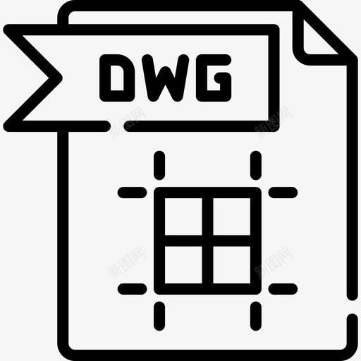 Dwg文件文件夹3线性图标svg_新图网 https://ixintu.com Dwg 文件文件夹3 线性