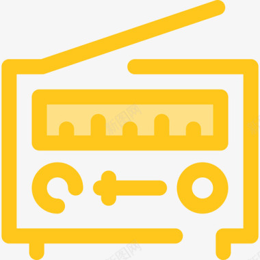 收音机电子15黄色图标图标