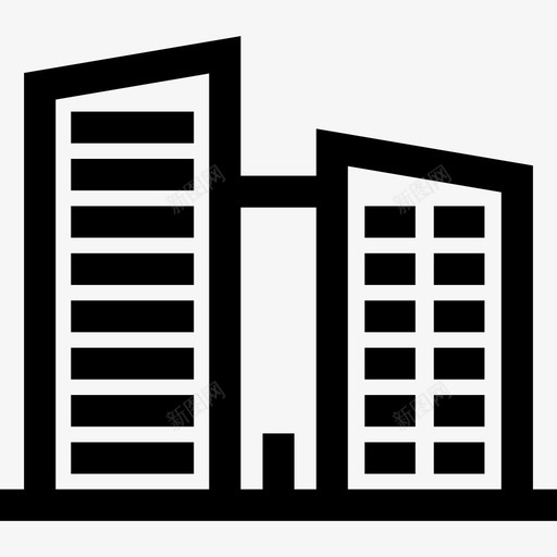 顶楼大厦公寓图标svg_新图网 https://ixintu.com 公寓 办公室 多层 大厦 房地产概述 顶楼