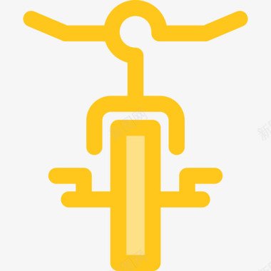自行车交通19黄色图标图标