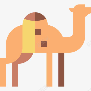 骆驼动物26扁平图标图标