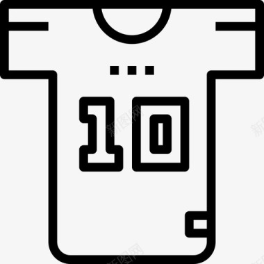 足球运动衫足球2直线型图标图标