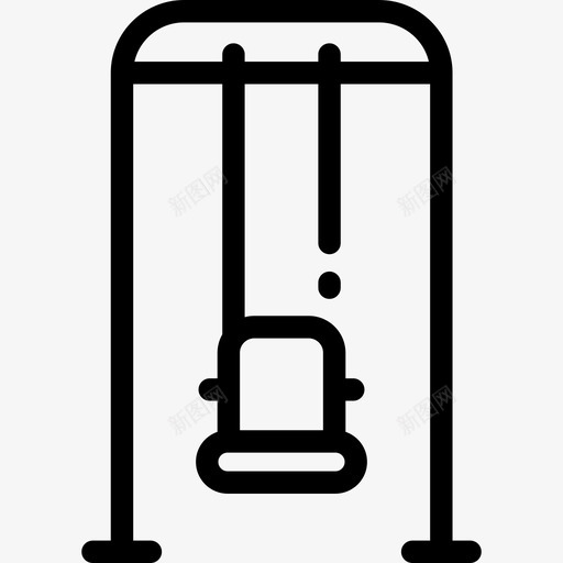 秋千操场3直线图标svg_新图网 https://ixintu.com 操场3 直线 秋千