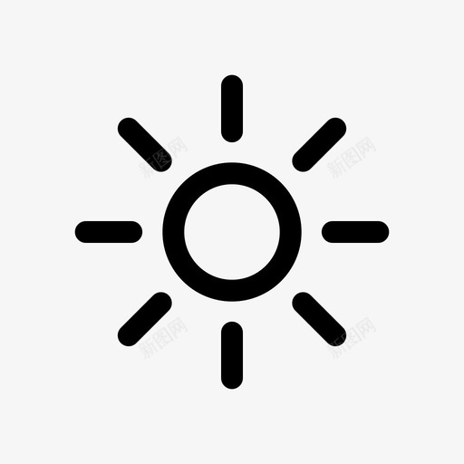 亮度对比度光线图标svg_新图网 https://ixintu.com 亮度 光线 基本用法9轮廓笔划 天气 对比度 阳光