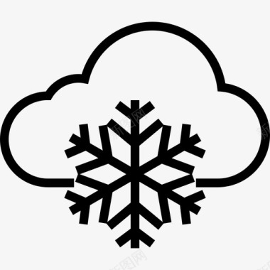 下雪22号天气线性图标图标