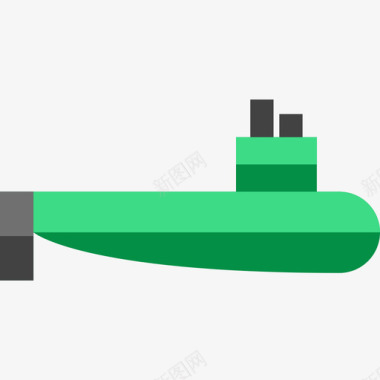 潜艇武器5扁平图标图标