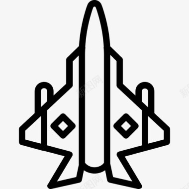 飞机陆军徽章2直线型图标图标