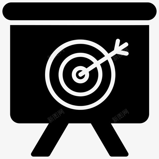 目标射箭靶心图标svg_新图网 https://ixintu.com 射箭 目标 目标目标 瞄准准心 营销目标 营销策略雕文图标 靶心