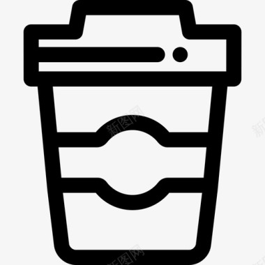 咖啡22号咖啡厅直线型图标图标