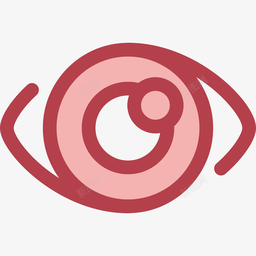 眼睛健康和医疗7红色图标svg_新图网 https://ixintu.com 健康和医疗7 眼睛 红色