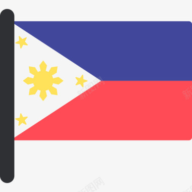 菲律宾国际国旗5桅杆图标图标