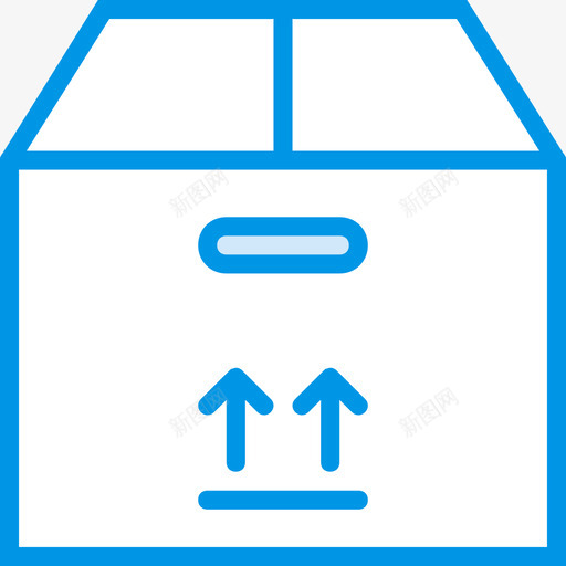 盒子商业和营销蓝色图标svg_新图网 https://ixintu.com 商业和营销 盒子 蓝色