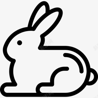 兔子动物15直系图标图标