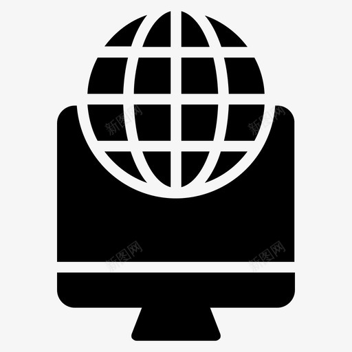 网络空间全球通信全球网络图标svg_新图网 https://ixintu.com 信息技术 全球网络 全球通信 数据组织字形图标 环球网 网络空间