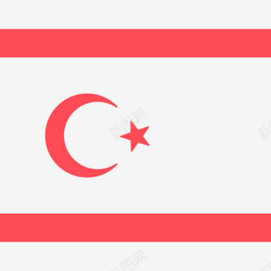北塞浦路斯国际旗帜4广场图标图标