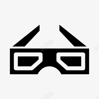 3d眼镜电影院电影图标图标