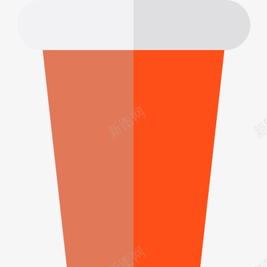 塑料杯酒吧和酒吧4扁平图标图标