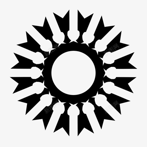 抽象太阳艺术基础图标svg_新图网 https://ixintu.com 基础 抽象创作 抽象太阳 艺术 闪耀