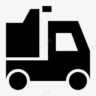 卡车送货自卸卡车图标图标