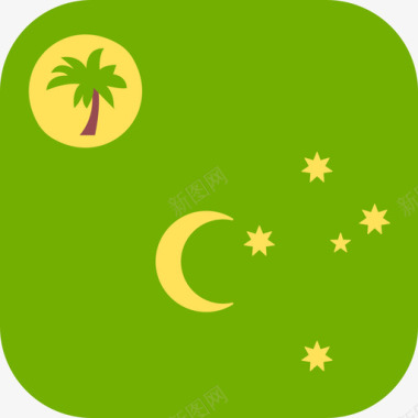 可可岛国际旗帜3圆形广场图标图标