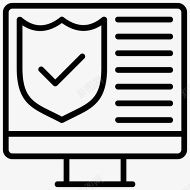 计算机安全防病毒软件互联网安全图标图标